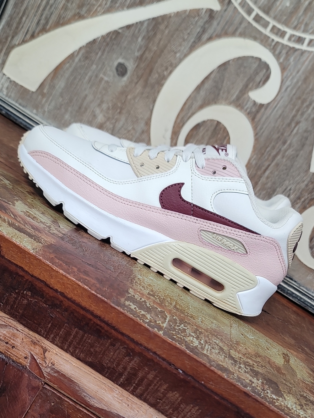 Nike Air Max 90 'Phantom Echo Pink Team Red' Wmns 8 Good Condition